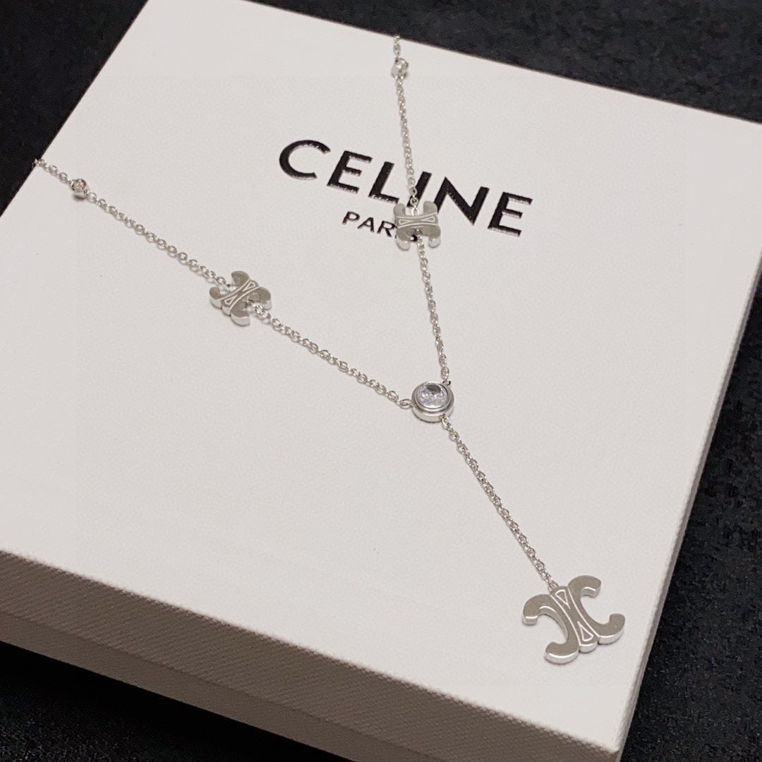 CELINE Gold-Plated Stainless Steel Necklace