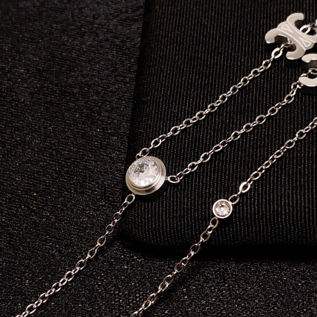 CELINE Gold-Plated Stainless Steel Necklace