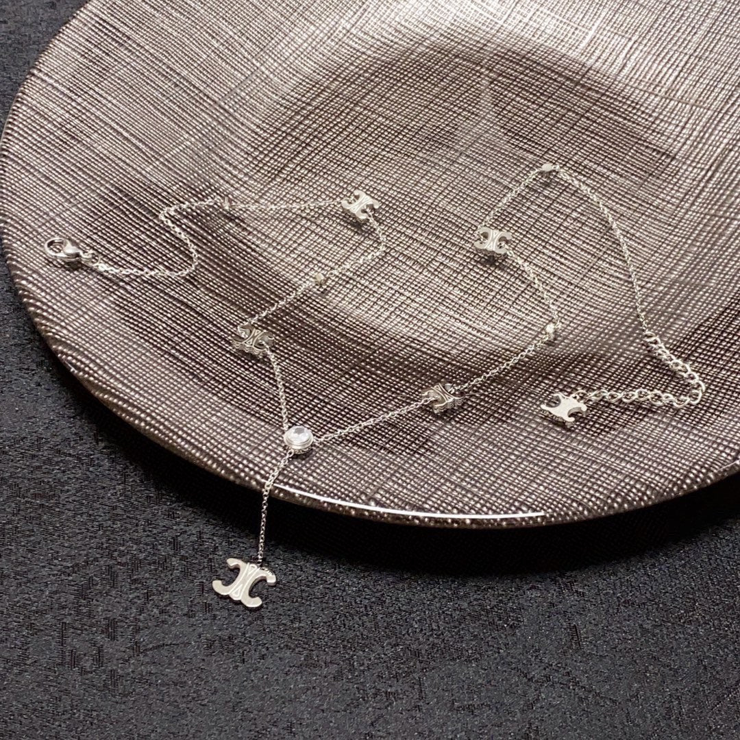 CELINE Gold-Plated Stainless Steel Necklace