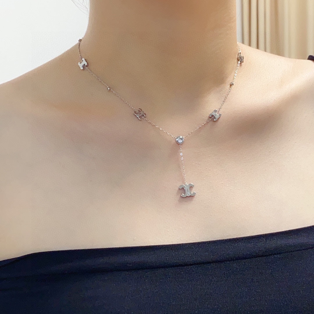 CELINE Gold-Plated Stainless Steel Necklace