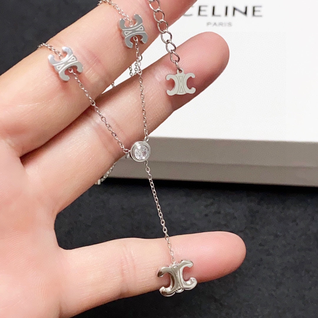 CELINE Gold-Plated Stainless Steel Necklace