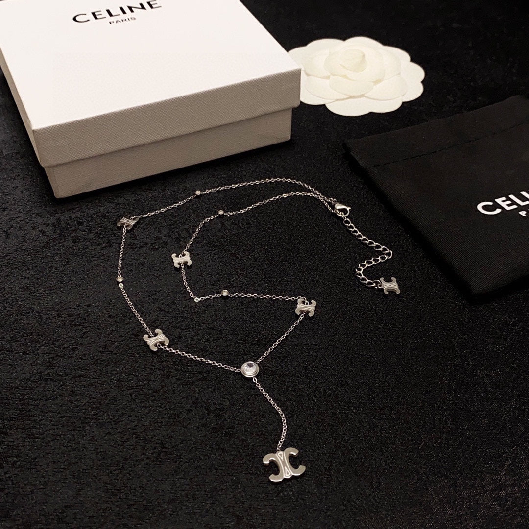 CELINE Gold-Plated Stainless Steel Necklace