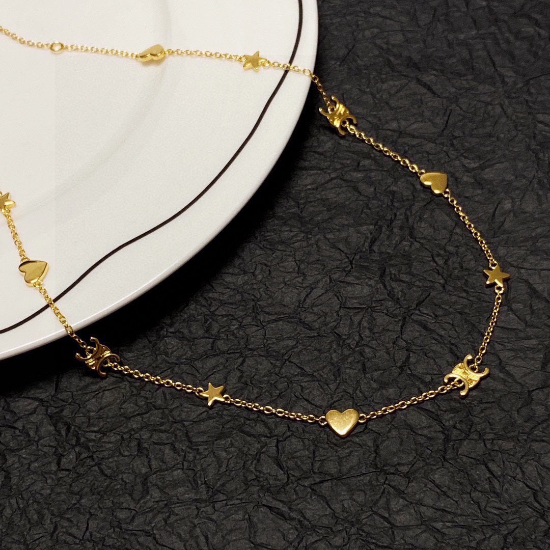 CELINE Brass Triomphe Necklace