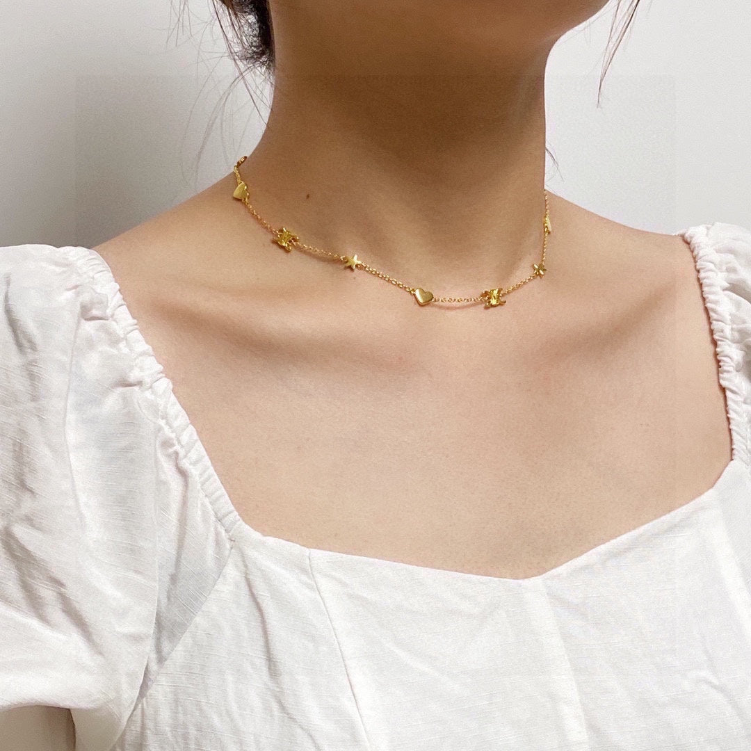 CELINE Brass Triomphe Necklace