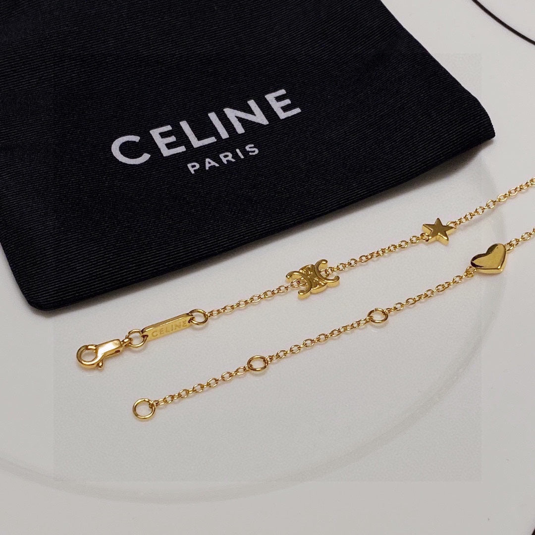 CELINE Brass Triomphe Necklace