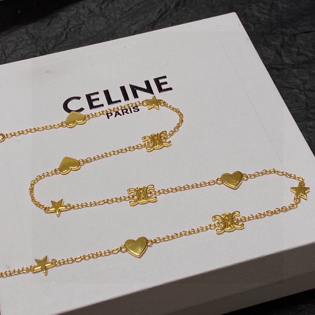 CELINE Brass Triomphe Necklace