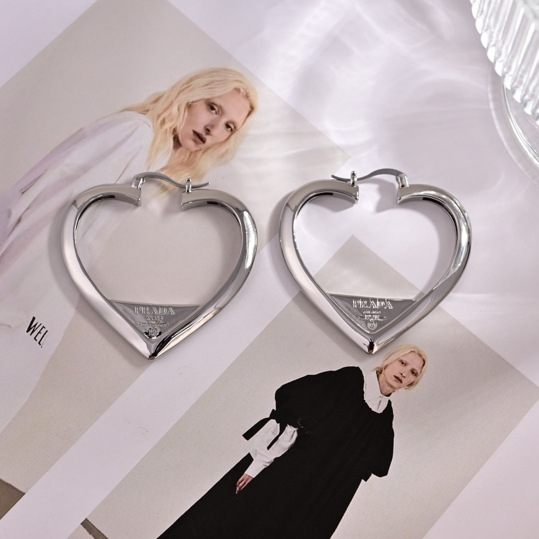 PRADA Heart Earrings