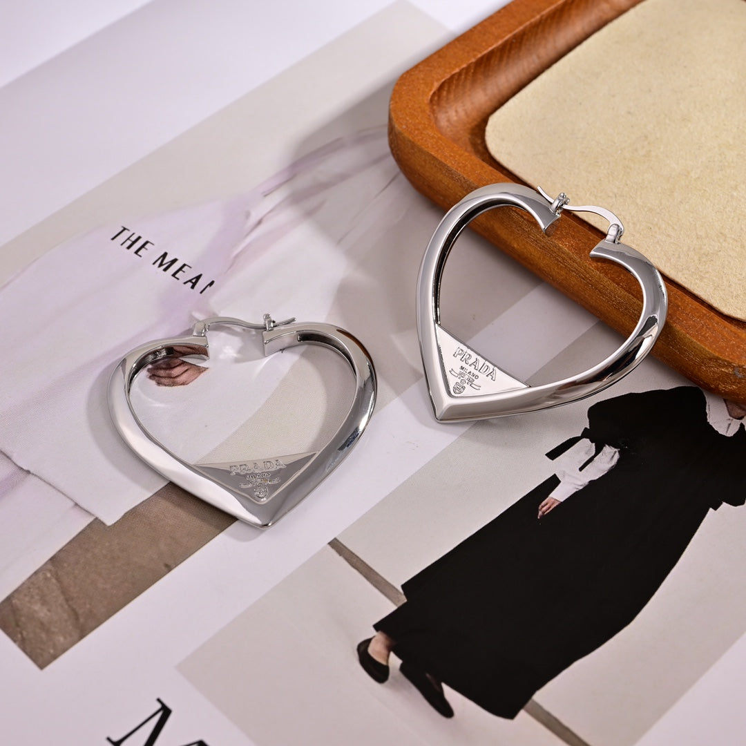 PRADA Heart Earrings