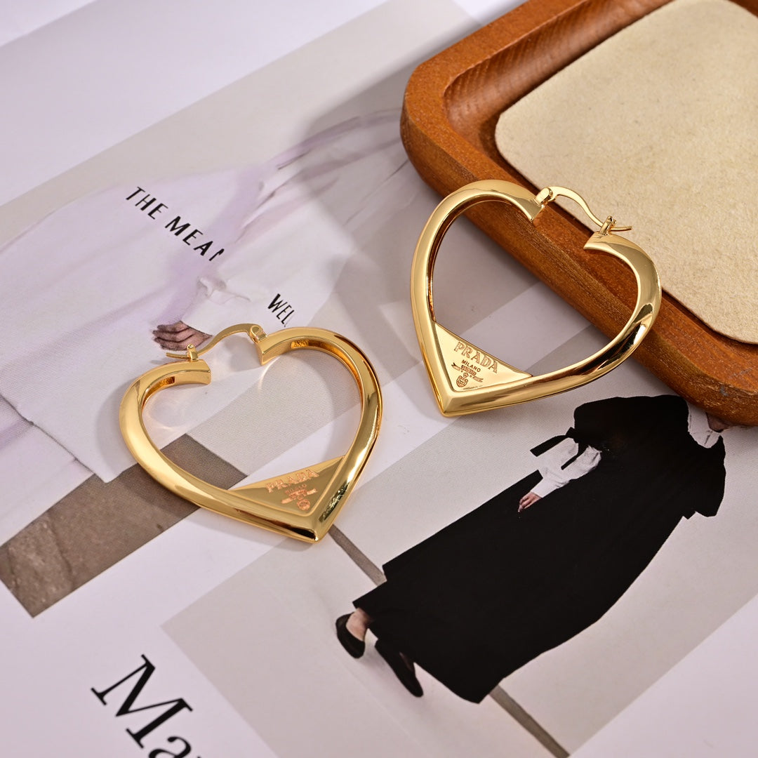 PRADA Heart Earrings
