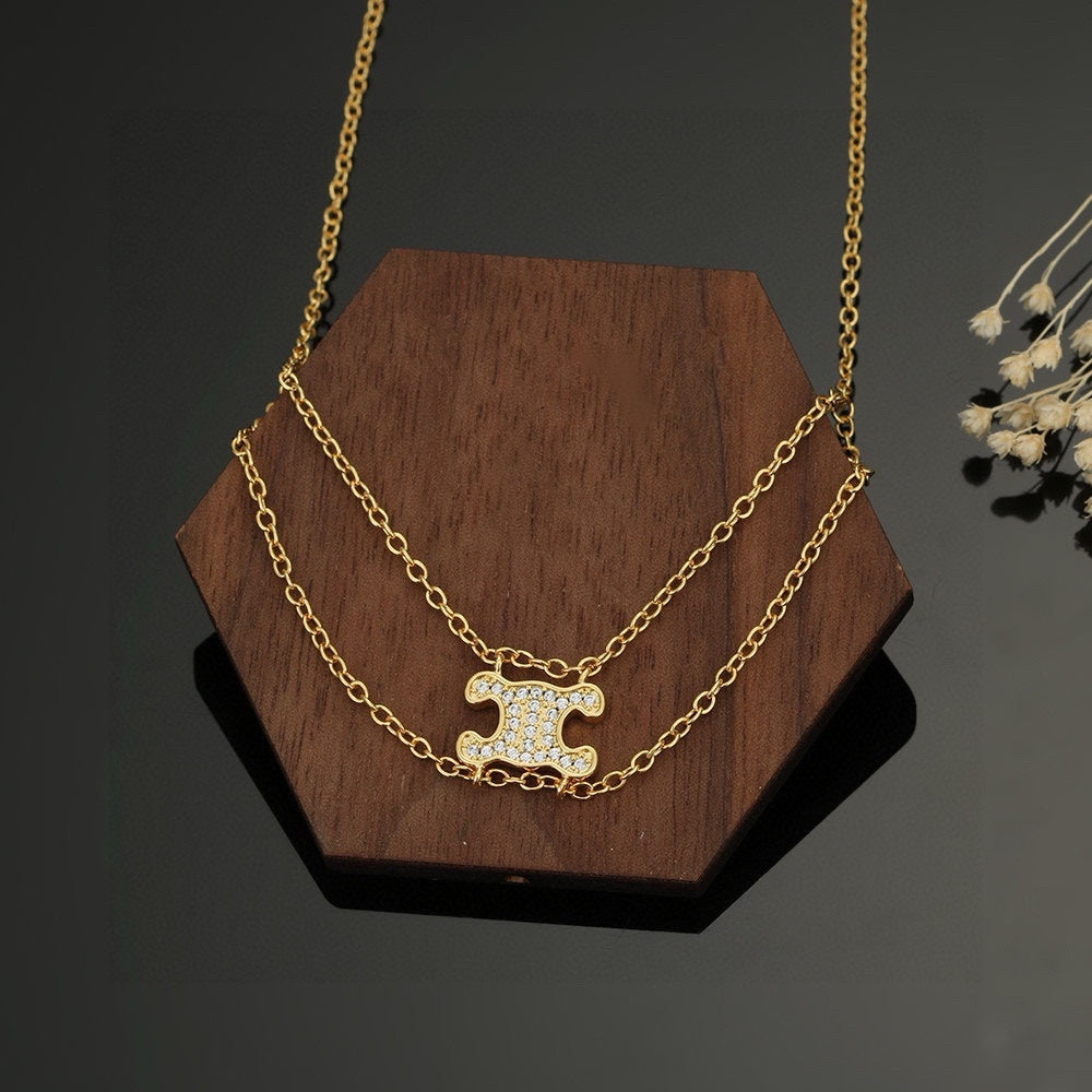 CELINE Gold-Plated Brass Necklace
