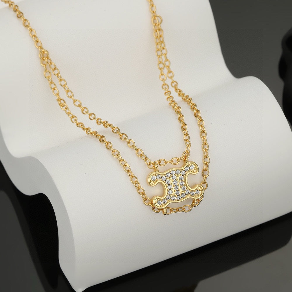 CELINE Gold-Plated Brass Necklace