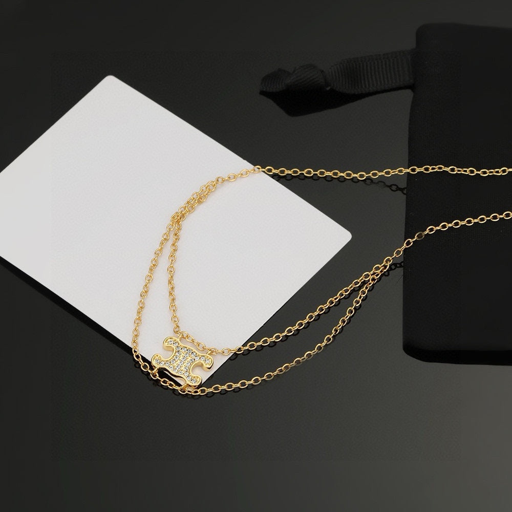CELINE Gold-Plated Brass Necklace