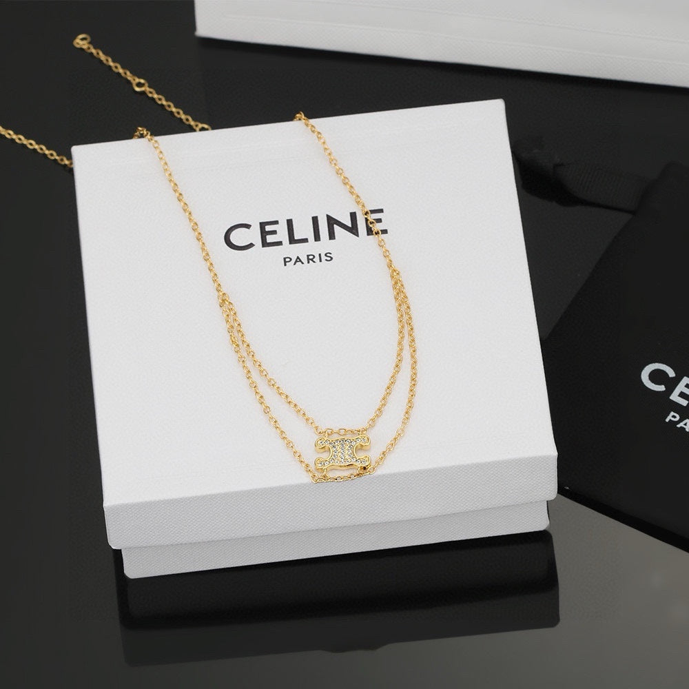 CELINE Gold-Plated Brass Necklace