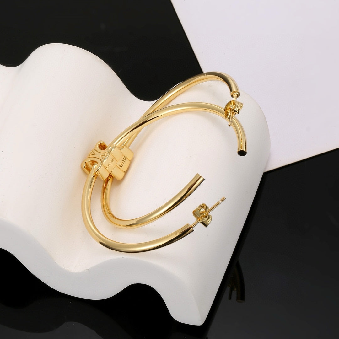 CELINE Triomphe Earrings