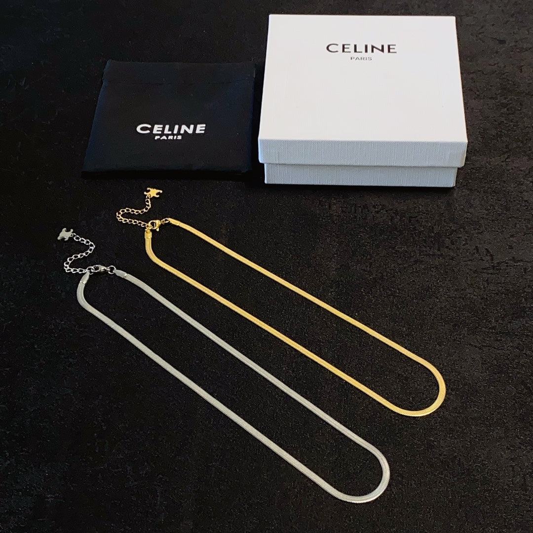CELINE Gold-Plated Stainless Steel Necklace