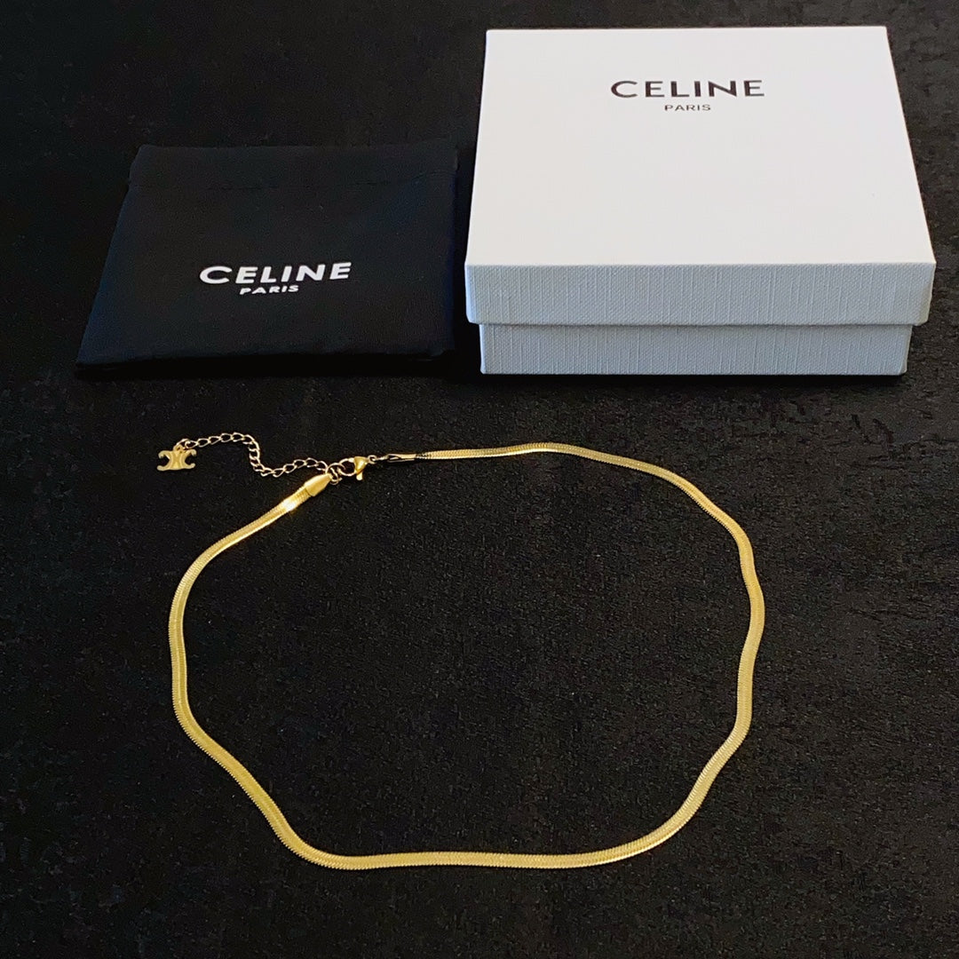 CELINE Gold-Plated Stainless Steel Necklace