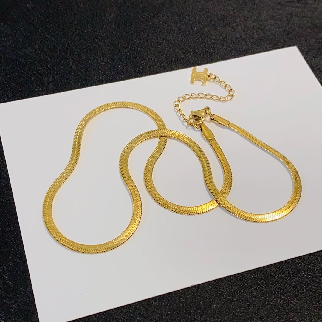 CELINE Gold-Plated Stainless Steel Necklace
