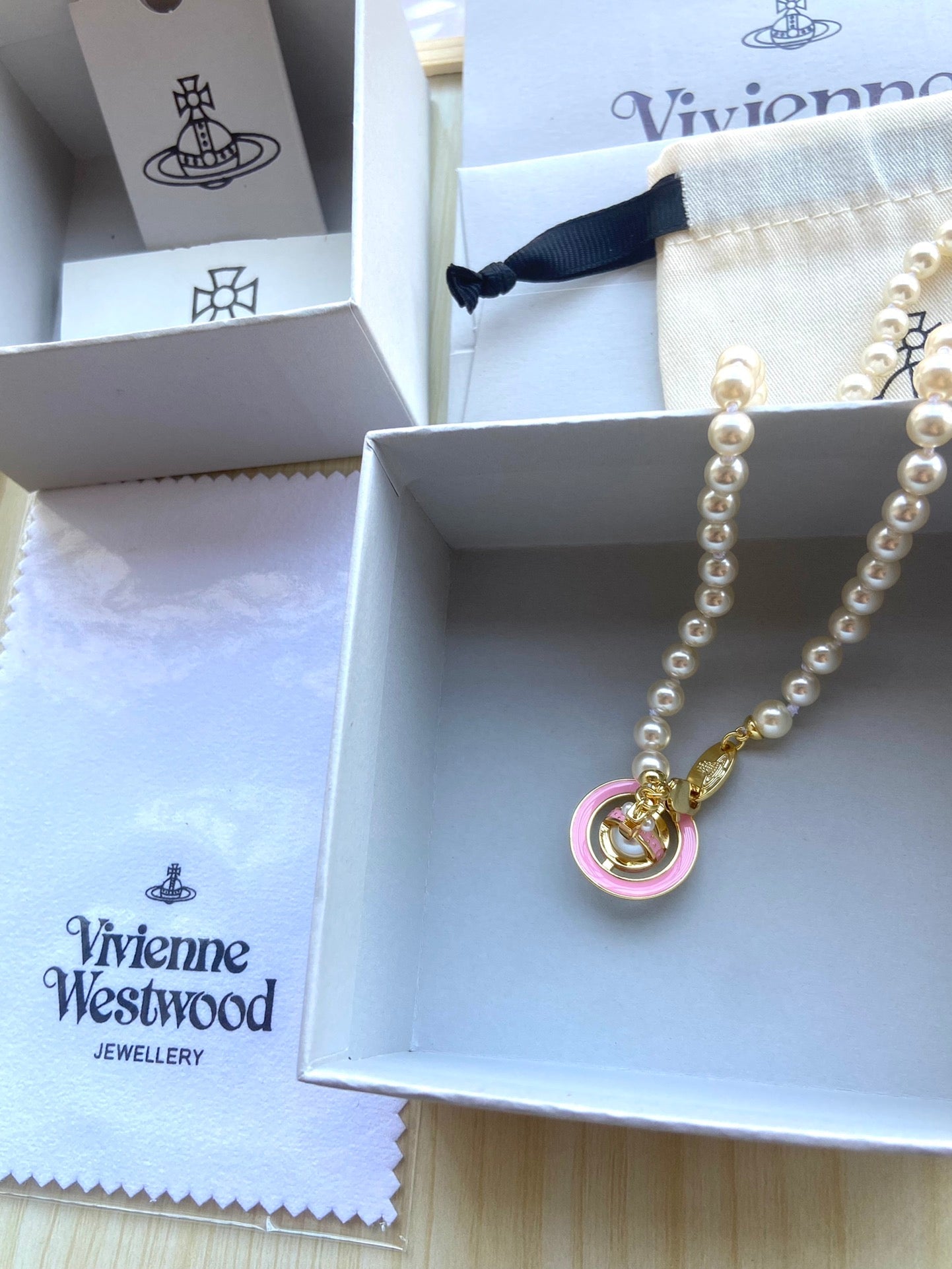 Crystal Ball & Pearl Necklace