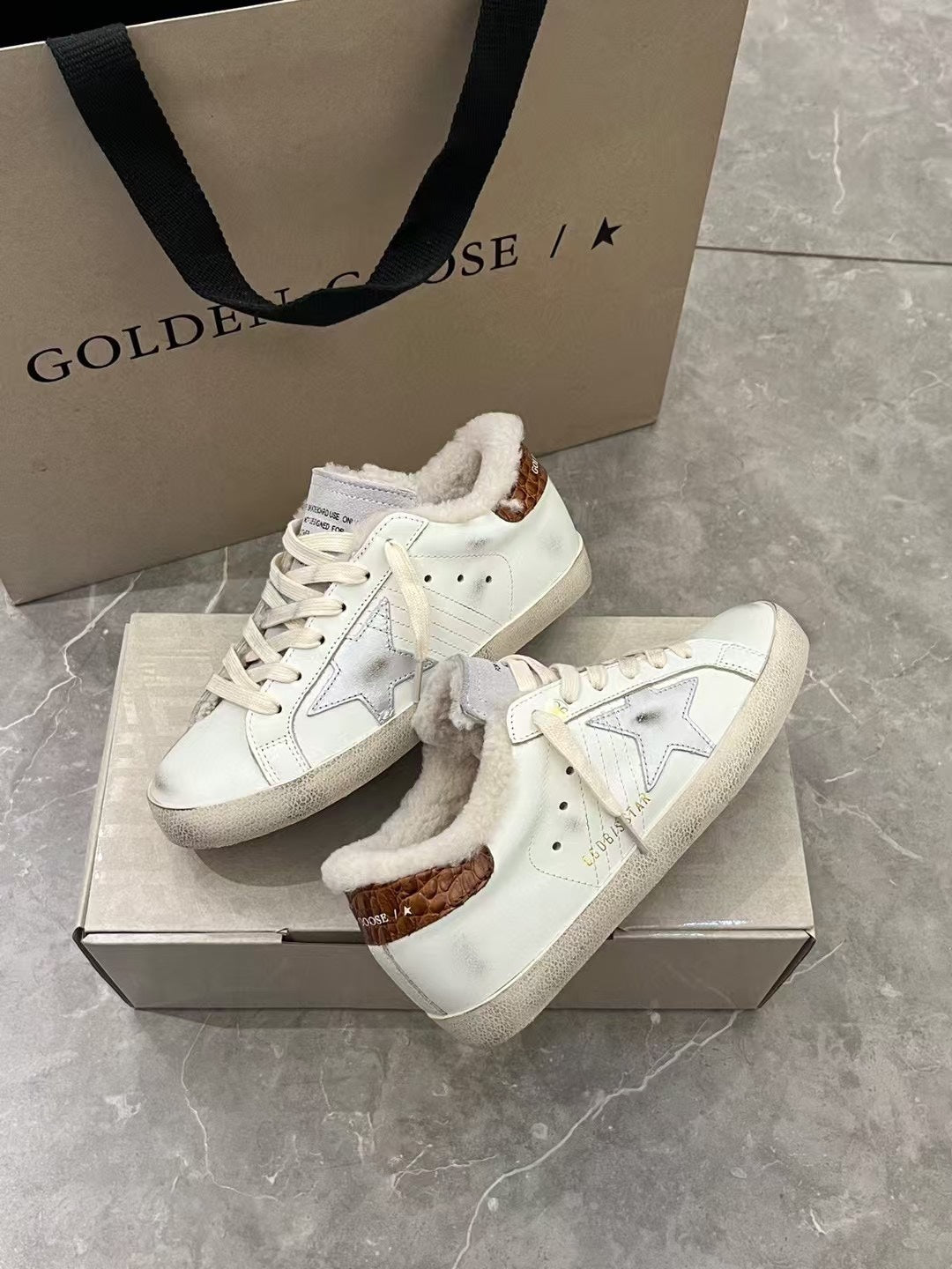 Golden Goose Vintage Distressed Sneakers #001
