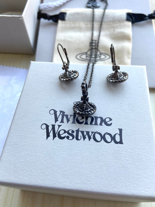 Planet Necklace & Earring Set (2-Piece)
