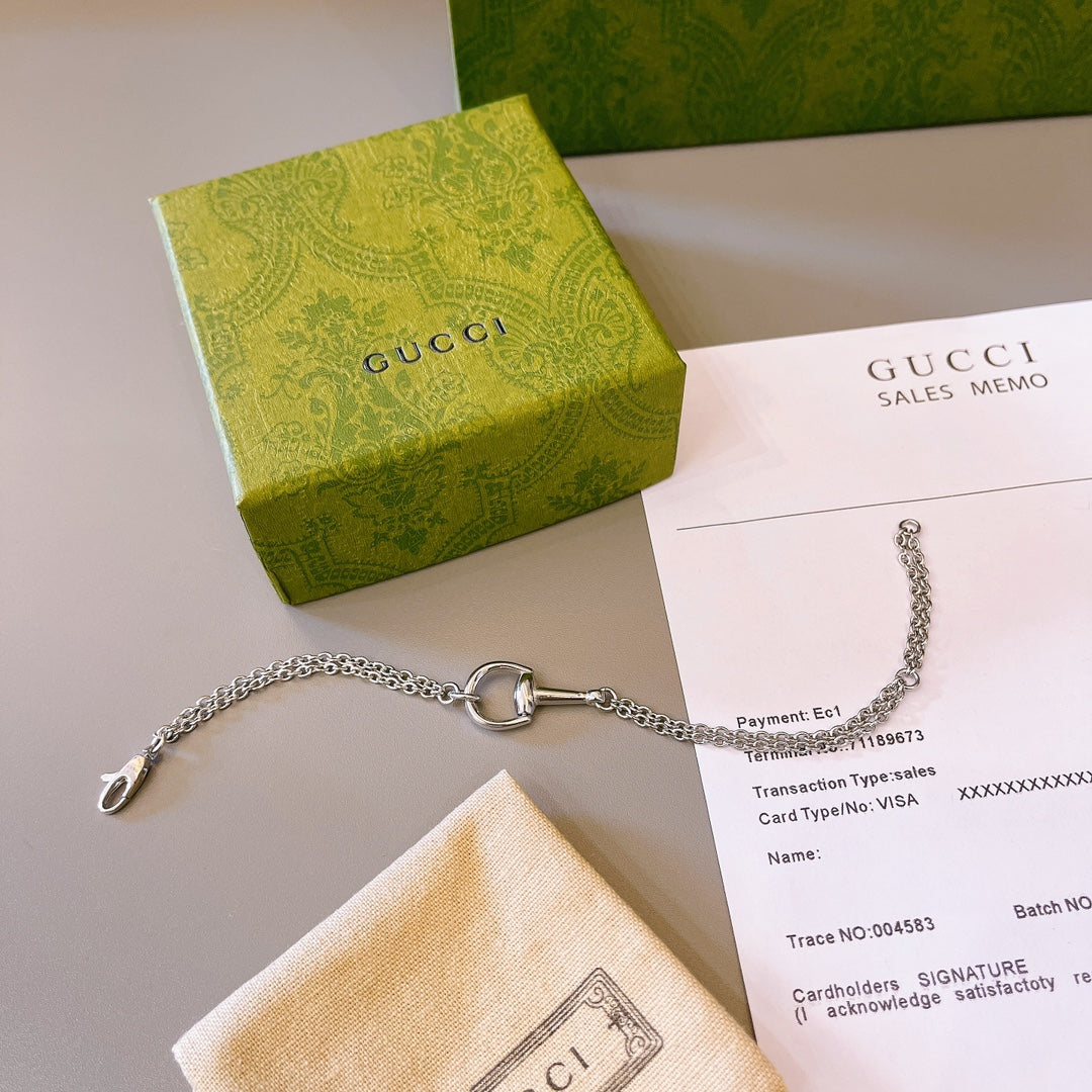 Gucci Gold-Plated Horsebit Bracelet
