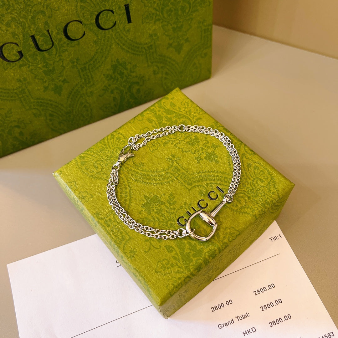 Gucci Gold-Plated Horsebit Bracelet