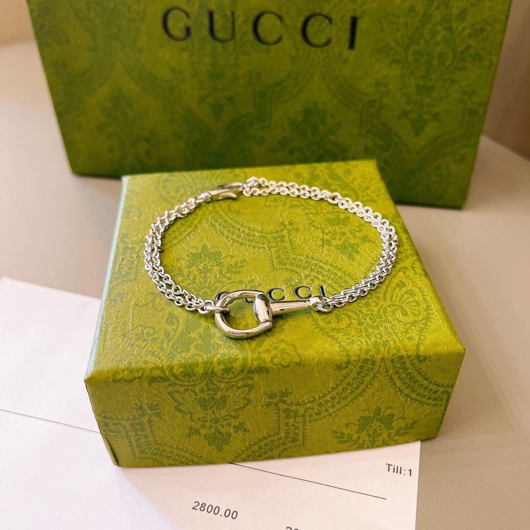 Gucci Gold-Plated Horsebit Bracelet