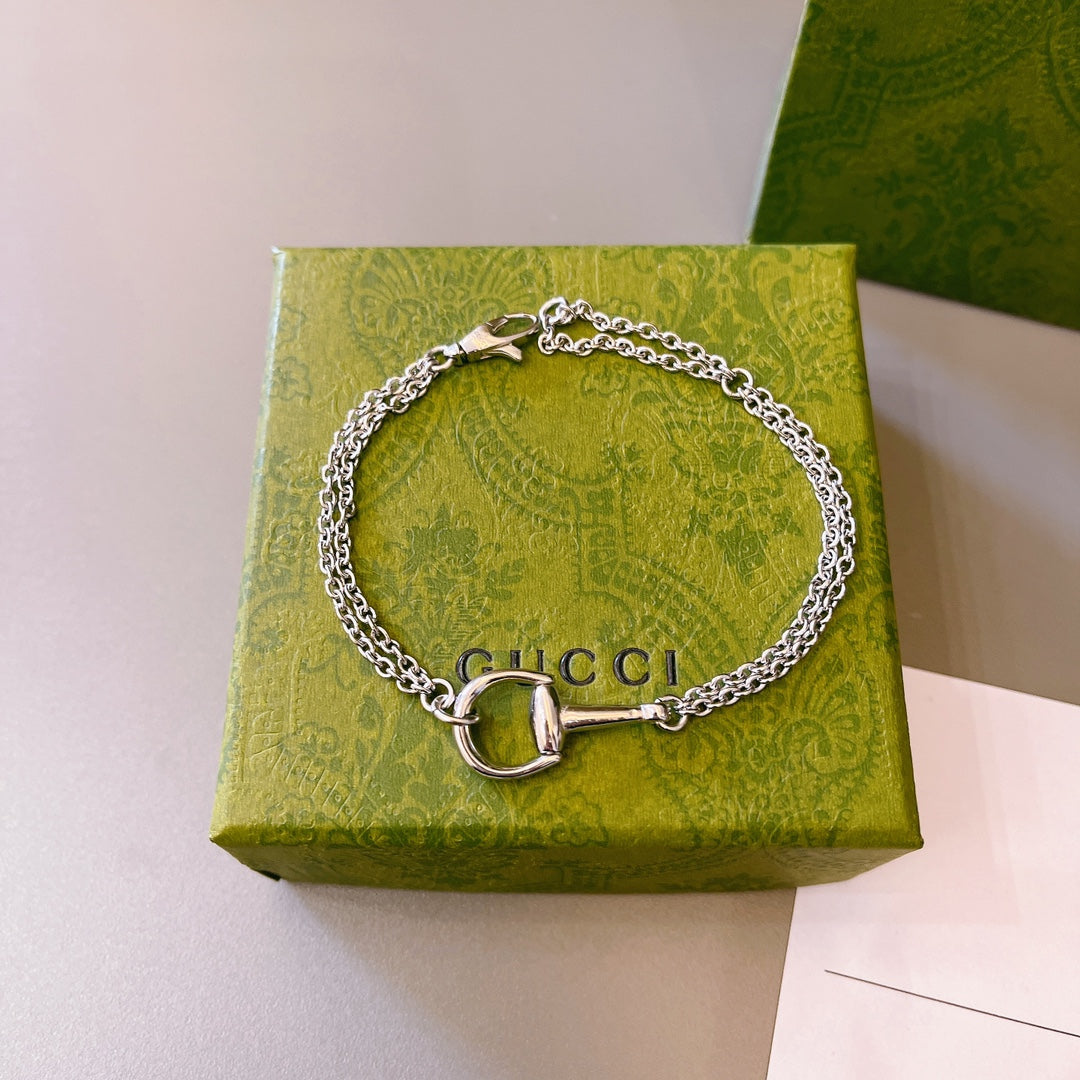 Gucci Gold-Plated Horsebit Bracelet