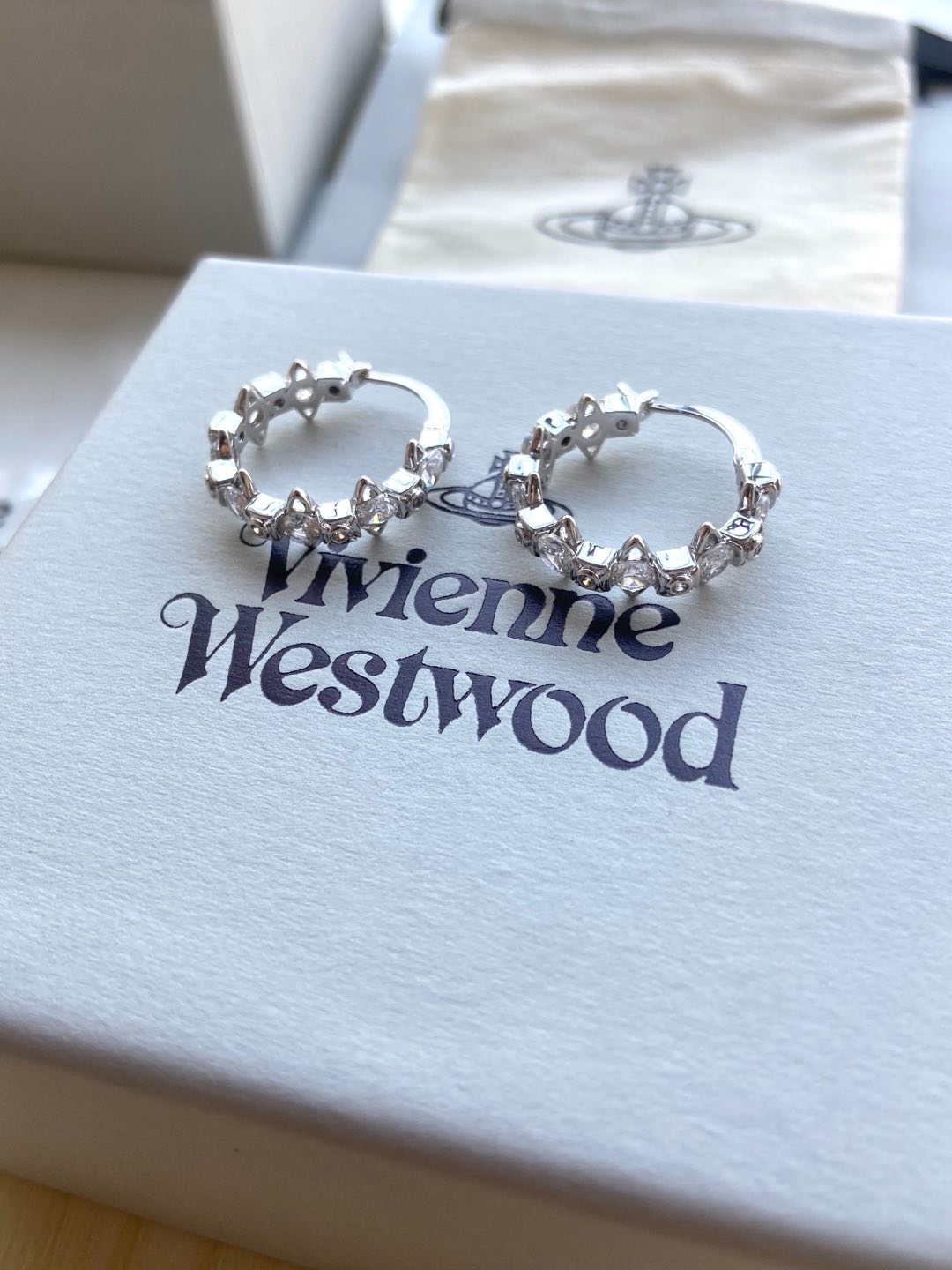 Full-Rhinestone Earrings