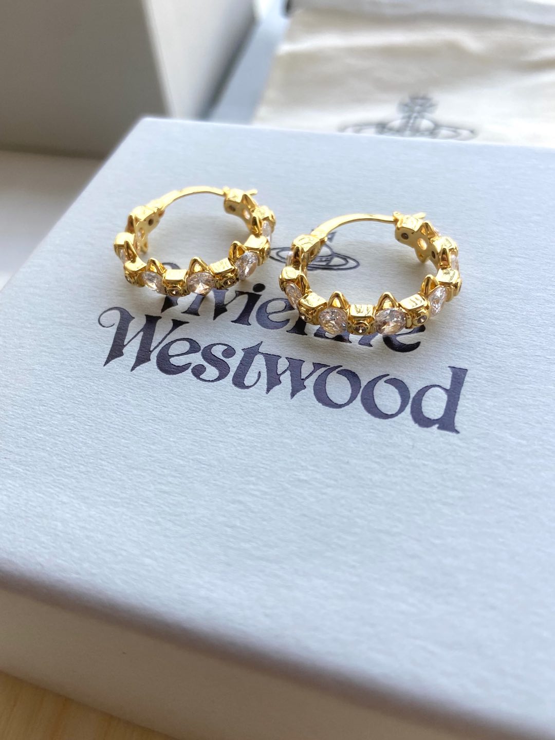 Full-Rhinestone Earrings