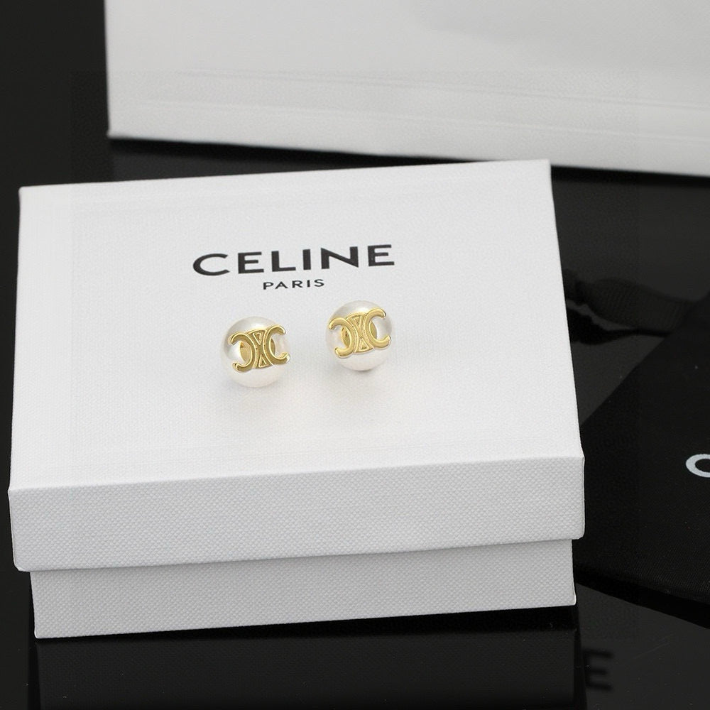 CELINE Triomphe Earrings