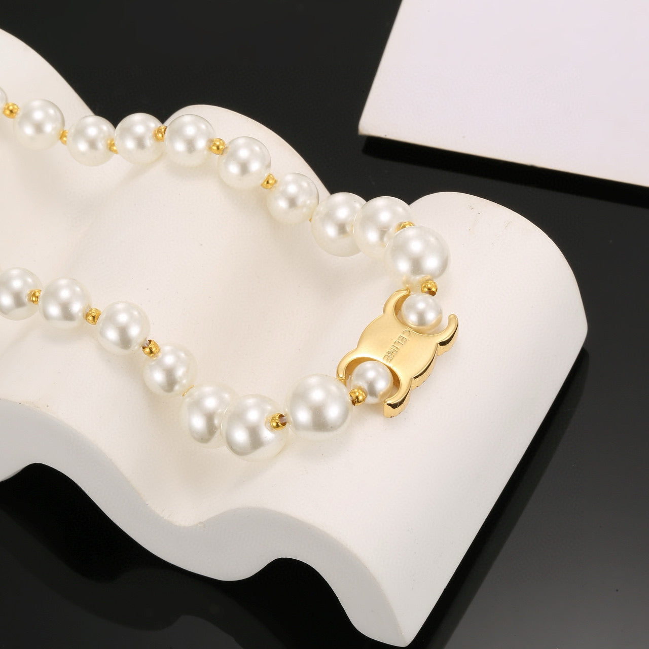 CELINE Pearl Gold-Plated Necklace
