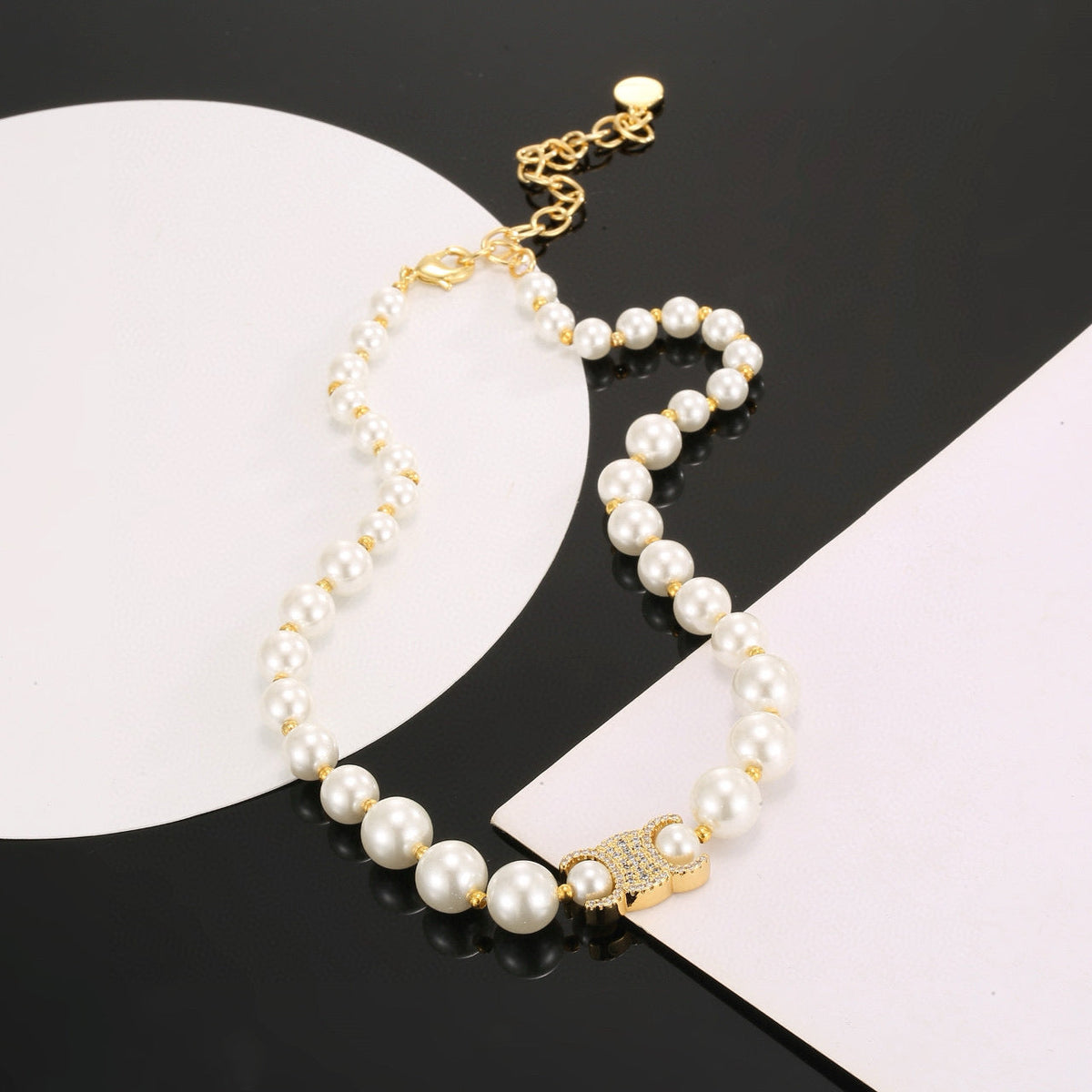 CELINE Pearl Gold-Plated Necklace