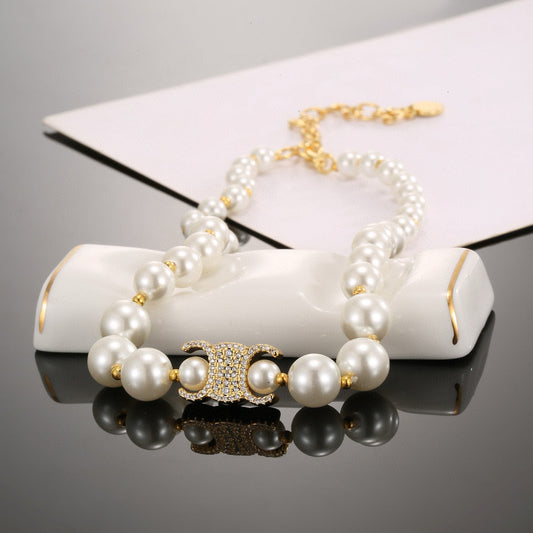 CELINE Pearl Gold-Plated Necklace