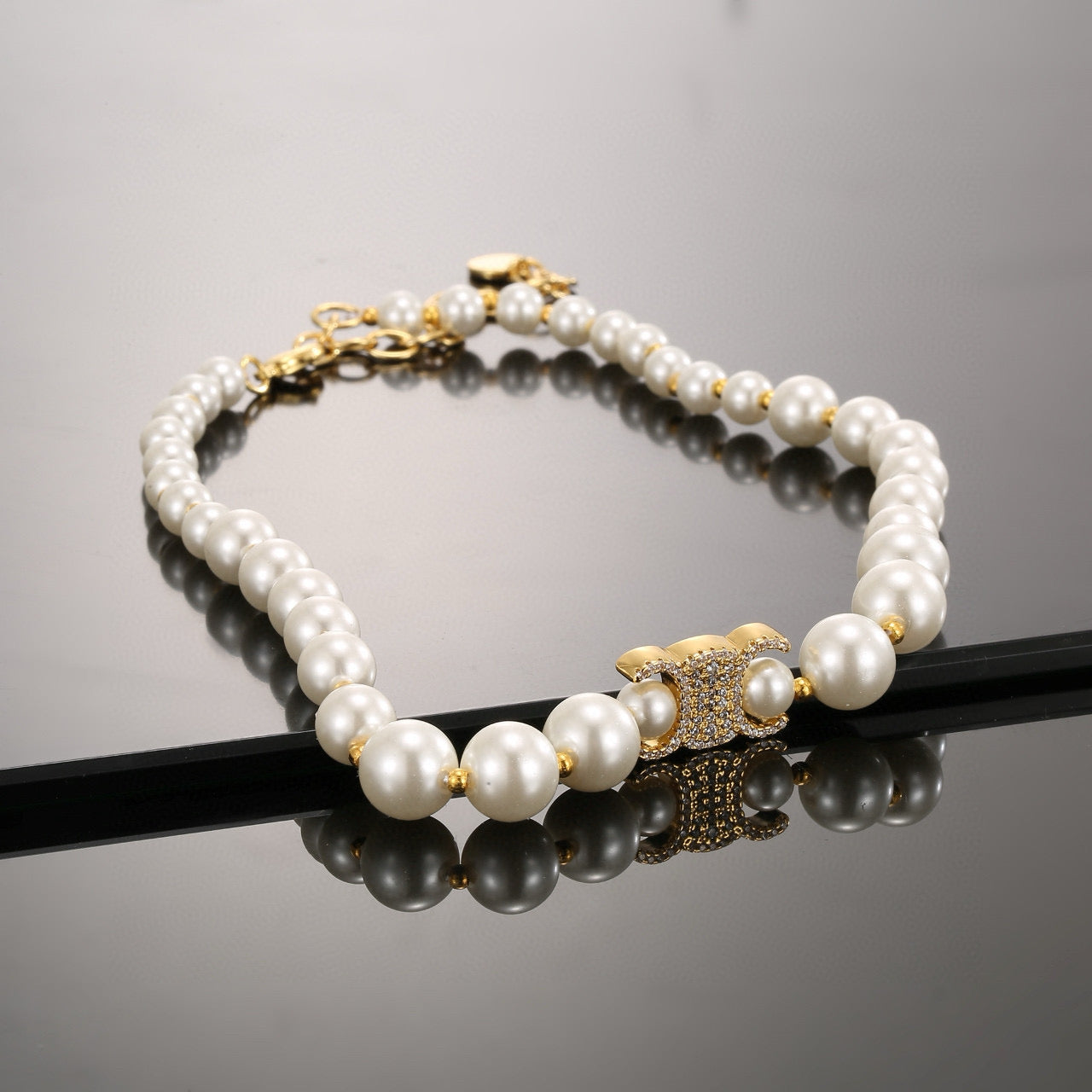 CELINE Pearl Gold-Plated Necklace