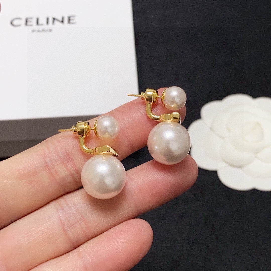 CELINE Pearl Triomphe Earrings