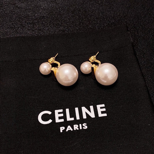CELINE Pearl Triomphe Earrings