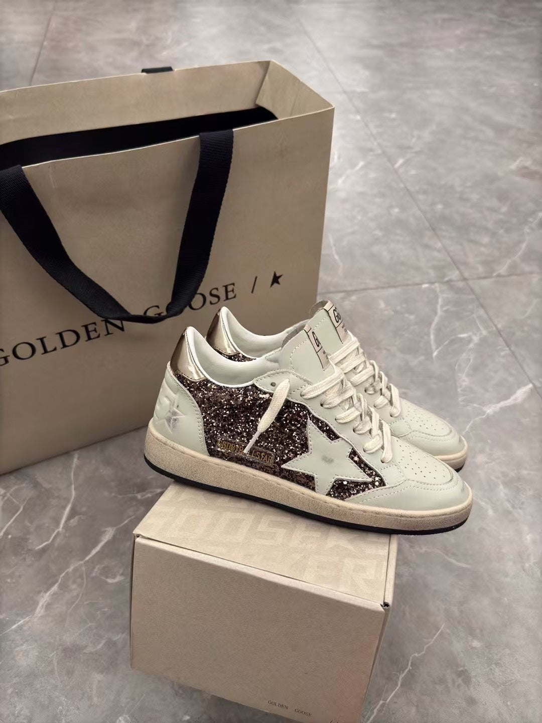 Golden Goose Vintage Distressed Sneakers #221