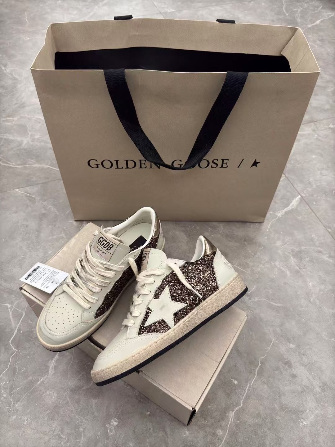 Golden Goose Vintage Distressed Sneakers #221