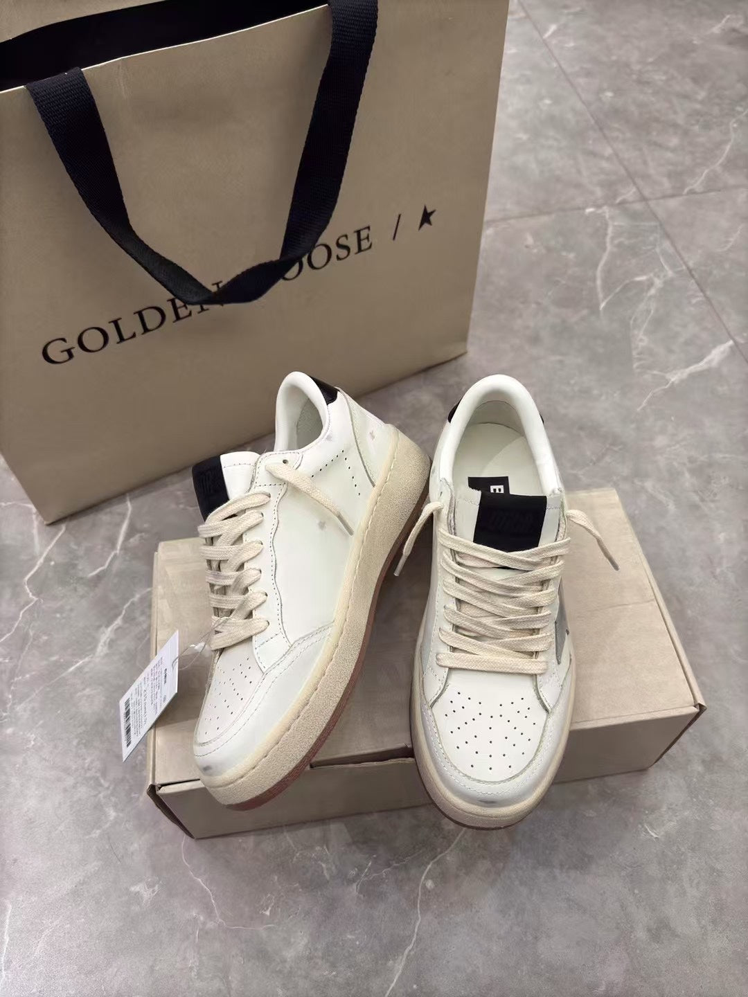 Golden Goose Vintage Distressed Sneakers #236