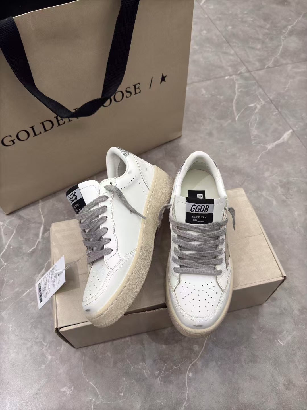 Golden Goose Vintage Distressed Sneakers #218