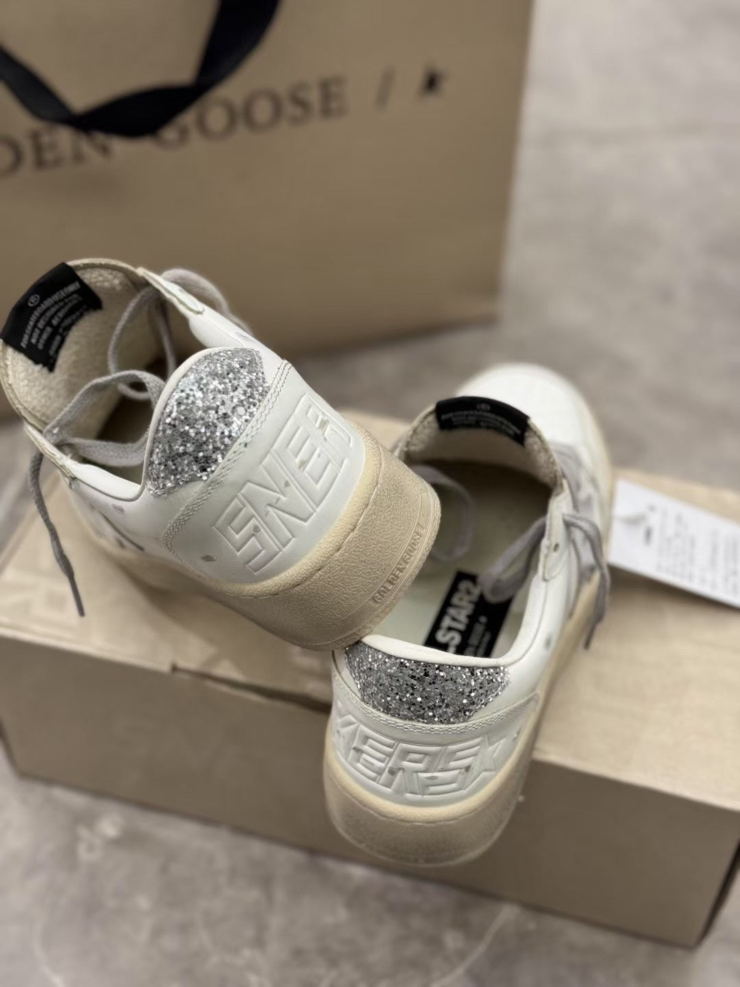 Golden Goose Vintage Distressed Sneakers #218