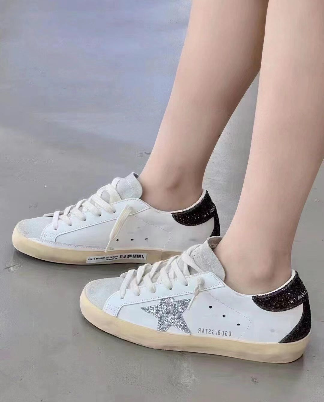 Golden Goose Vintage Distressed Sneakers #182