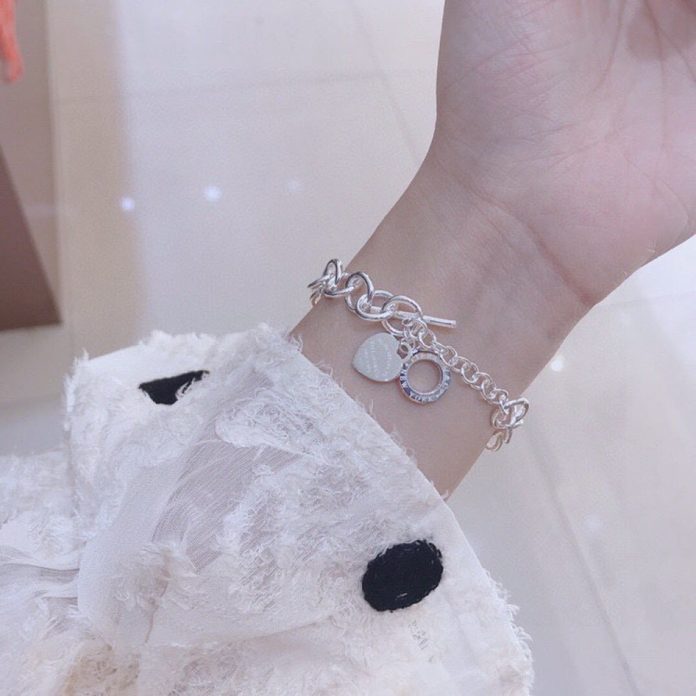 Tiffany & Co. 925 Silver Heart Bracelet