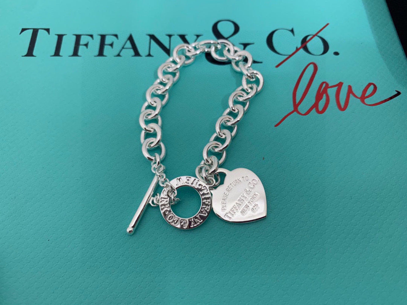 Tiffany & Co. 925 Silver Heart Bracelet