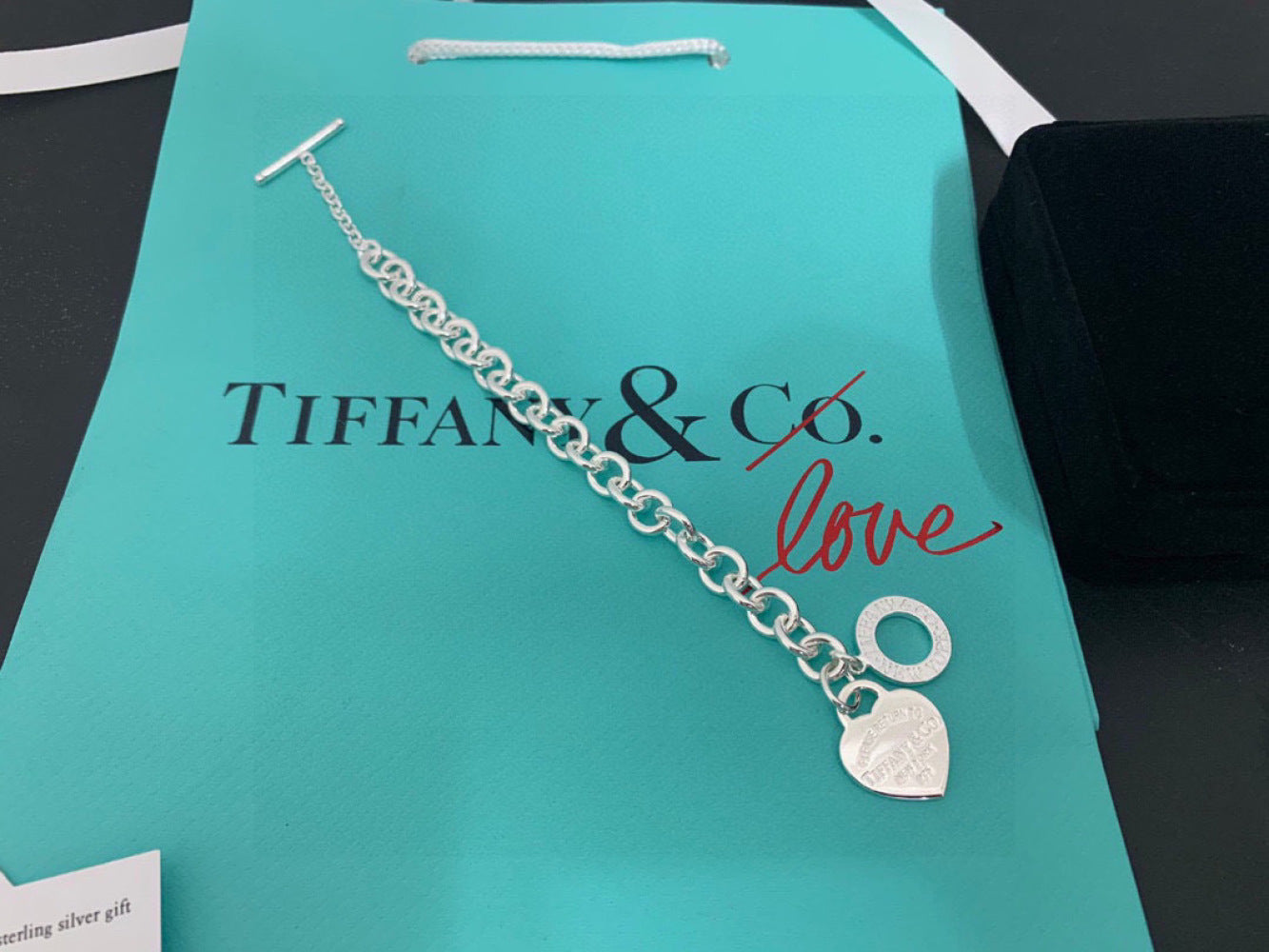 Tiffany & Co. 925 Silver Heart Bracelet