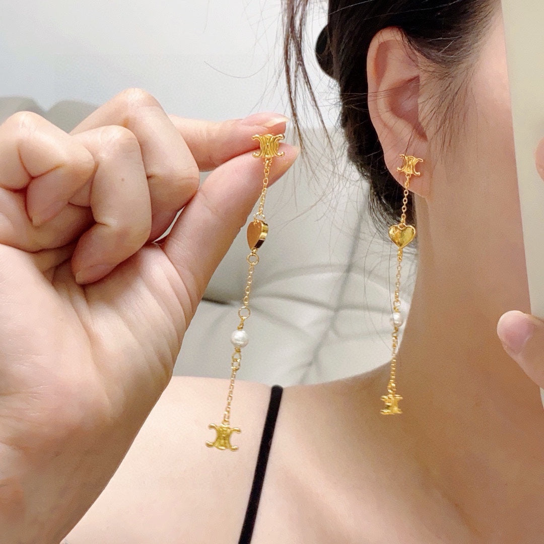 CELINE Triomphe Earrings