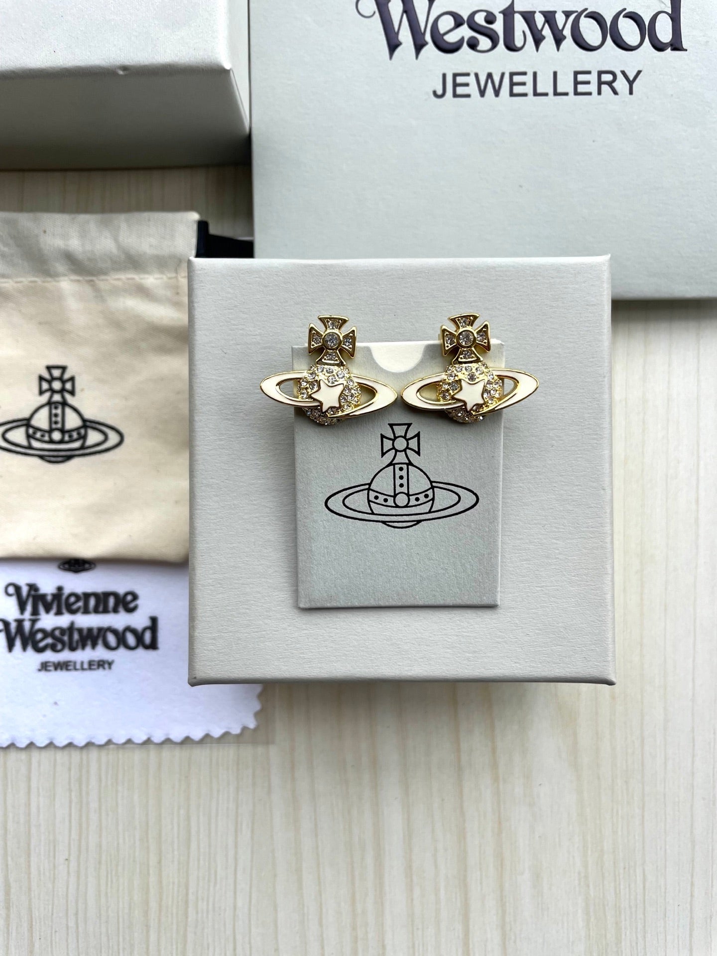 Saturn Planet Stud Earrings