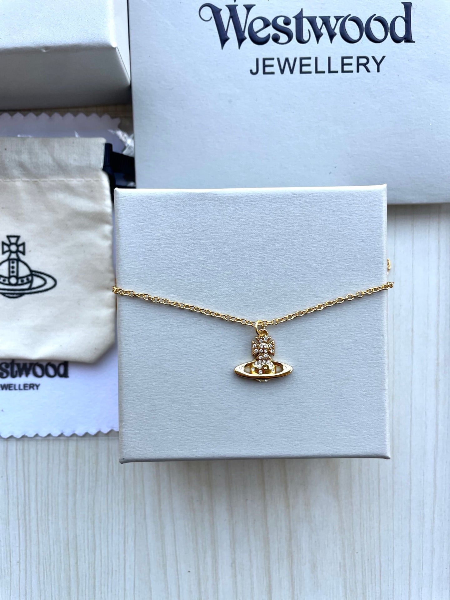 "Planet" Full-Rhinestone Clavicle Necklace