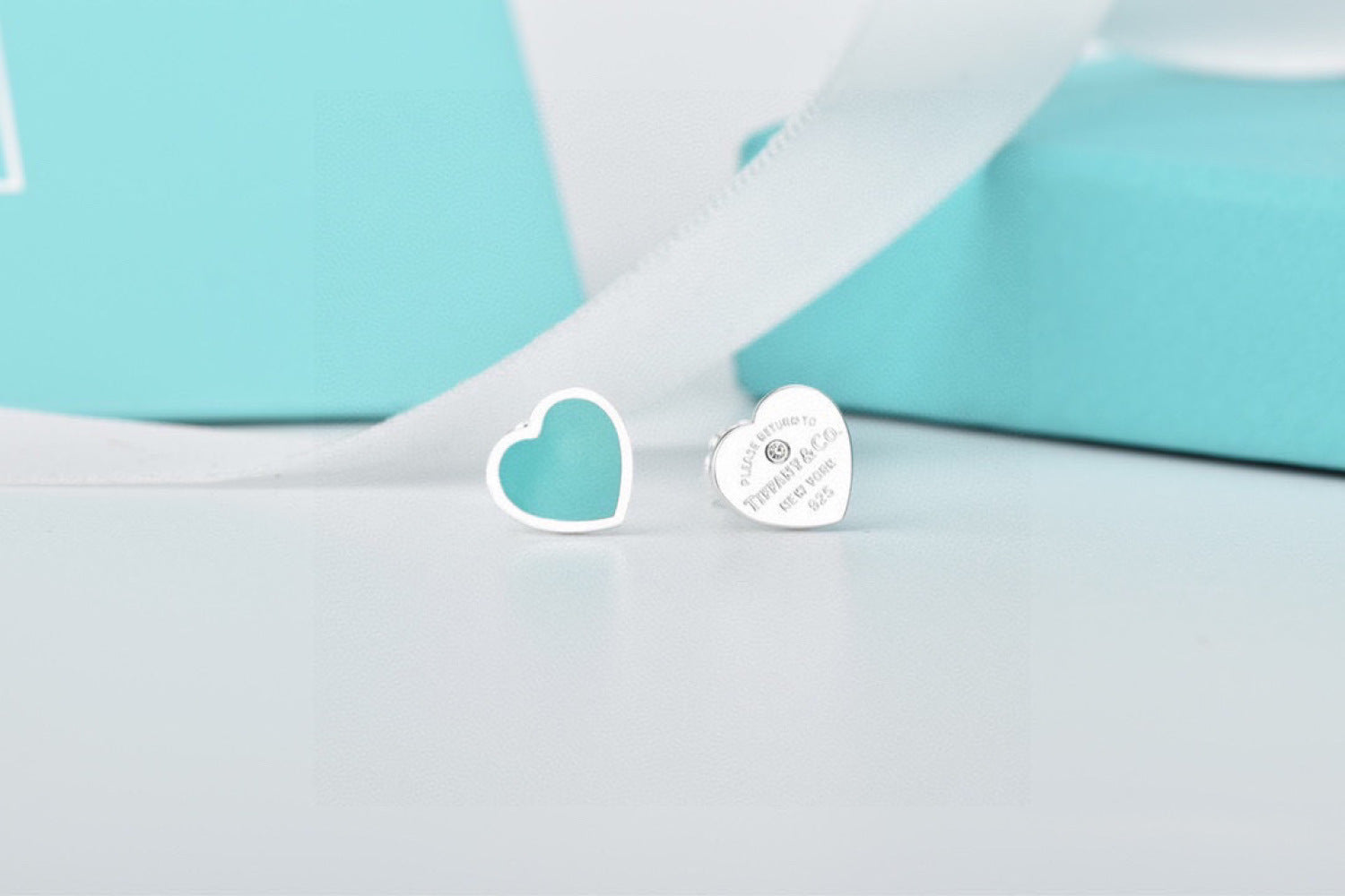 Tiffany & Co. 925 Silver Enamel Earrings